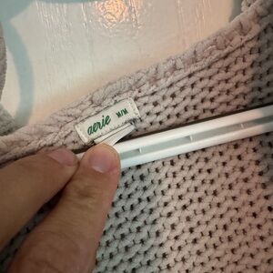 Aerie Cream Chunky Knit Sweater